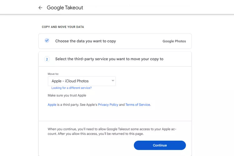 اخيار Apple iCloud Photos من القائمة img credits: Joshua Hawkins @lifewire.com