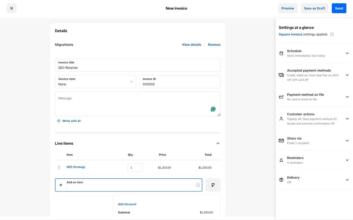 Square : أفضل برنامج فواتير للبيع على وسائل التواصل الاجتماعي